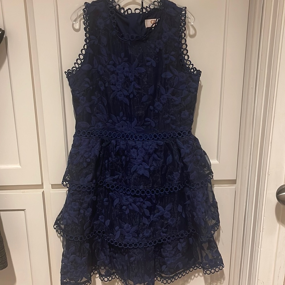 GB girls size 10 navy lace dress